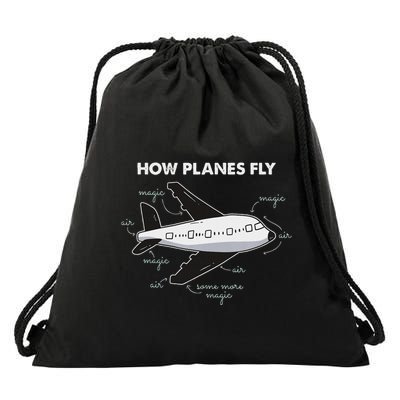 How Planes Fly Funny Aerospace Engineer Engineering Gift Drawstring Bag