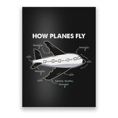 How Planes Fly Funny Aerospace Engineer Engineering Gift Poster