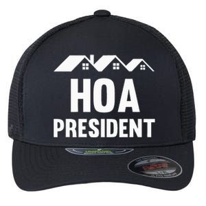 Hoa President Funny Homeowners Association Flexfit Unipanel Trucker Cap