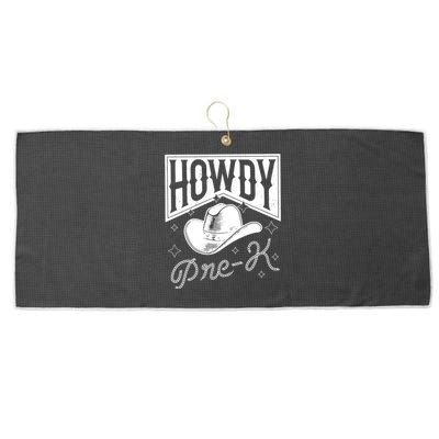 Howdy Prek For The First Day Of School Large Microfiber Waffle Golf Towel