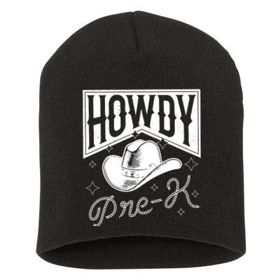 Howdy Prek For The First Day Of School Short Acrylic Beanie