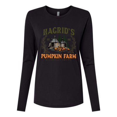 Hagrids Pumpkin Farm Magically Grown Halloween Spooky Season Womens Cotton Relaxed Long Sleeve T-Shirt