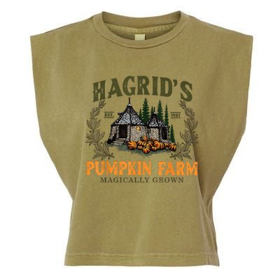 Hagrids Pumpkin Farm Magically Grown Halloween Spooky Season Garment-Dyed Women's Muscle Tee