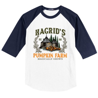 Hagrids Pumpkin Farm Magically Grown Halloween Spooky Season Baseball Sleeve Shirt