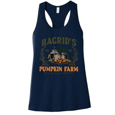 Hagrids Pumpkin Farm Magically Grown Halloween Spooky Season Women's Racerback Tank