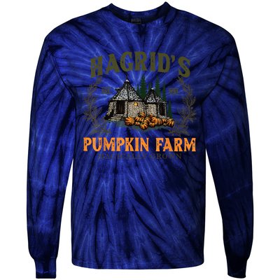 Hagrids Pumpkin Farm Magically Grown Halloween Spooky Season Tie-Dye Long Sleeve Shirt