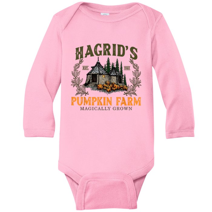 Hagrids Pumpkin Farm Magically Grown Halloween Spooky Season Baby Long Sleeve Bodysuit