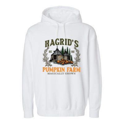 Hagrids Pumpkin Farm Magically Grown Halloween Spooky Season Garment-Dyed Fleece Hoodie