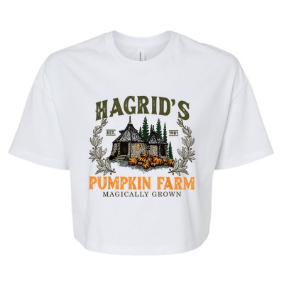 Hagrids Pumpkin Farm Magically Grown Halloween Spooky Season Bella+Canvas Jersey Crop Tee