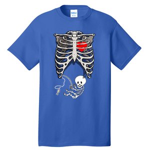 Halloween Pregnancy Fishing Skeleton Dad Mom Costume Cool Gift Tall T-Shirt