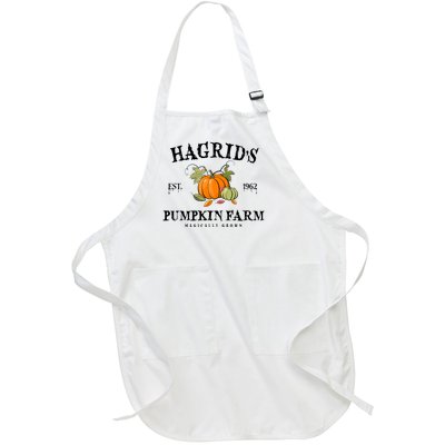 HagridS Pumpkin Farm Fall Autumn Pumpkin Garden Full-Length Apron With Pockets