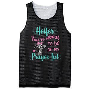 Heifer Please Funny Prayer List Southern Christian Country Mesh Reversible Basketball Jersey Tank