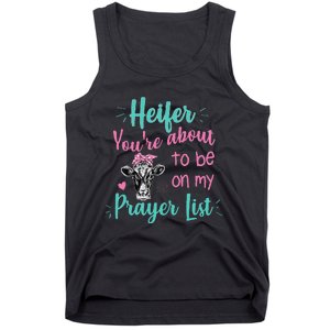 Heifer Please Funny Prayer List Southern Christian Country Tank Top