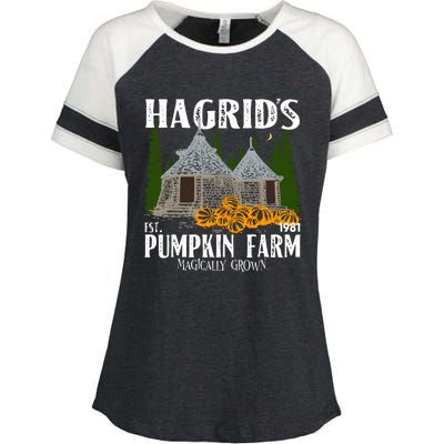 Hagrids Pumpkin Farm Magically Grown Hagrids Pumpkin Farm Thanksgiving Enza Ladies Jersey Colorblock Tee