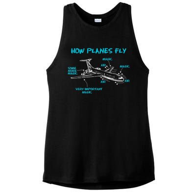 How Planes Fly Funny Aerospace Engineer Engineering Ladies PosiCharge Tri-Blend Wicking Tank