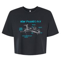 How Planes Fly Funny Aerospace Engineer Engineering Bella+Canvas Jersey Crop Tee