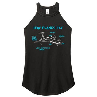 How Planes Fly Funny Aerospace Engineer Engineering Women's Perfect Tri Rocker Tank