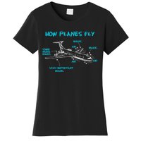 How Planes Fly Funny Aerospace Engineer Engineering Women's T-Shirt