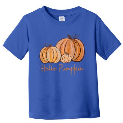 Hello Pumpkin Fall Halloween Graphic Gift Toddler T-Shirt