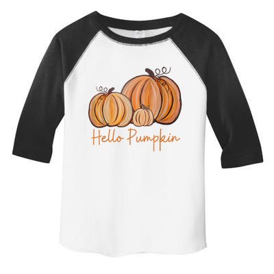 Hello Pumpkin Fall Halloween Graphic Gift Toddler Fine Jersey T-Shirt