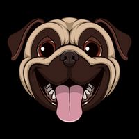 Happy Pug Funny Tongue Zip Tote Bag