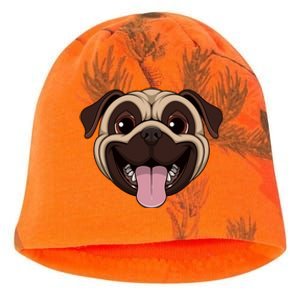 Happy Pug Funny Tongue Kati - Camo Knit Beanie