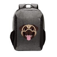 Happy Pug Funny Tongue Vector Backpack