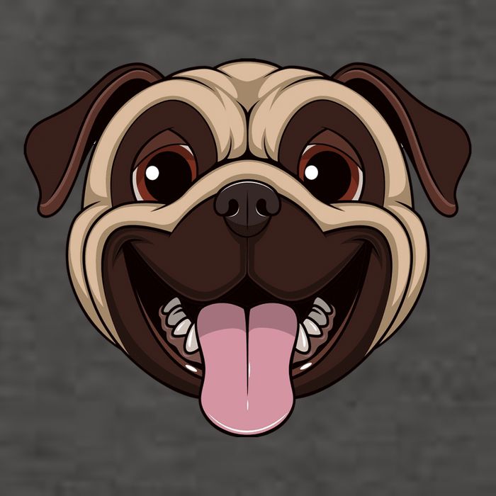 Happy Pug Funny Tongue Vector Backpack
