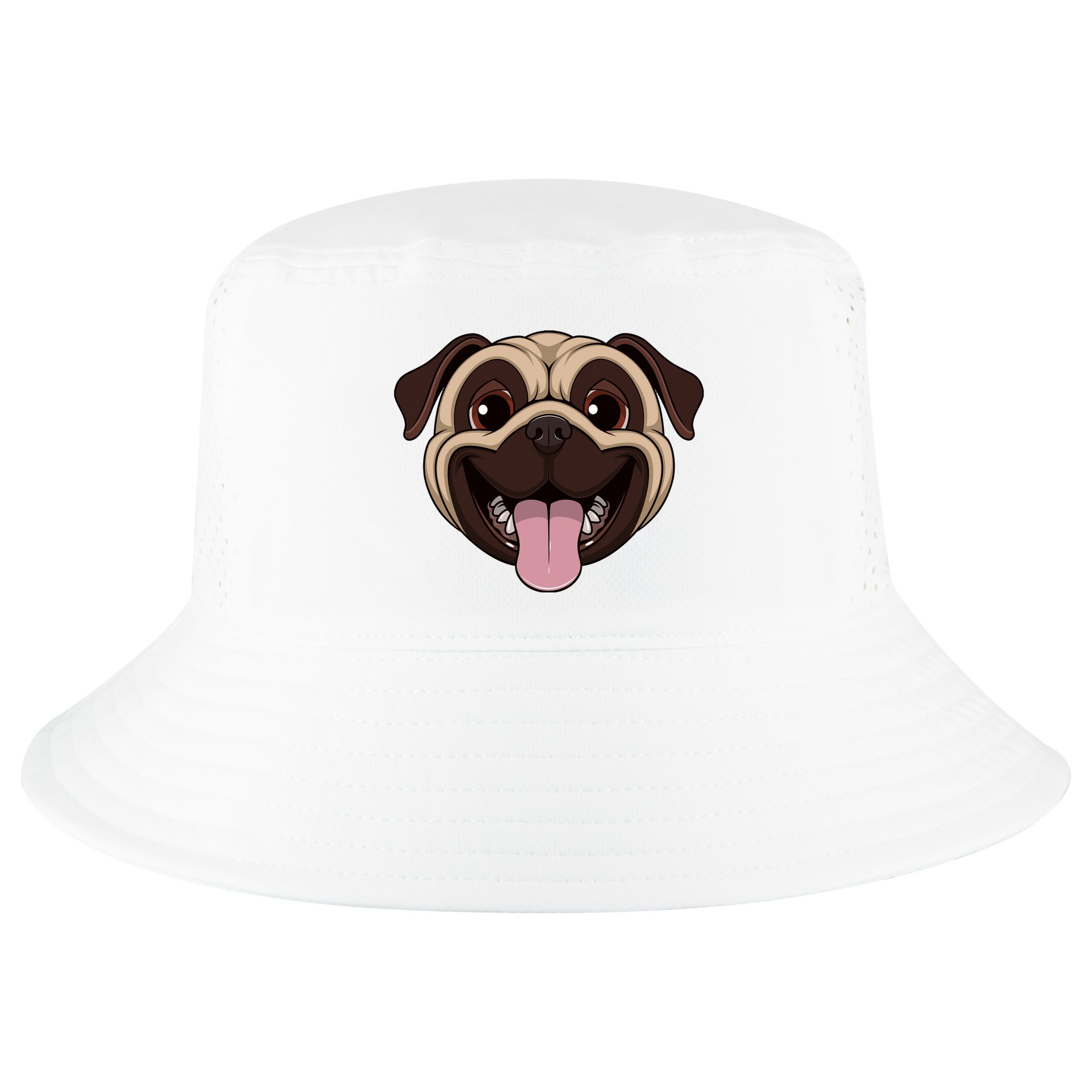 Happy Pug Funny Tongue Cool Comfort Performance Bucket Hat
