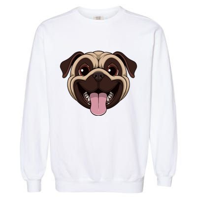 Happy Pug Funny Tongue Garment-Dyed Sweatshirt