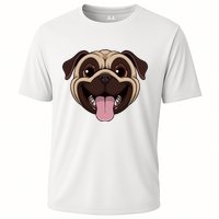 Happy Pug Funny Tongue Performance Shirt