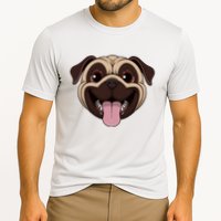Happy Pug Funny Tongue Performance Shirt