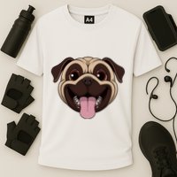 Happy Pug Funny Tongue Performance Shirt