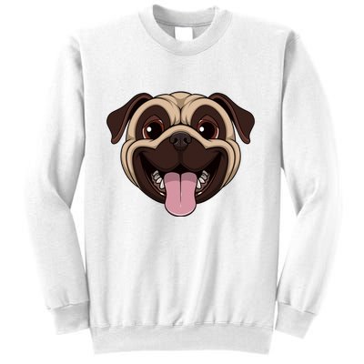 Happy Pug Funny Tongue Sweatshirt
