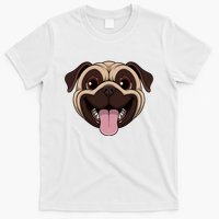 Happy Pug Funny Tongue T-Shirt