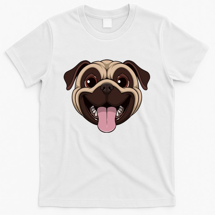 Happy Pug Funny Tongue T-Shirt