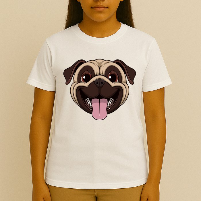 Happy Pug Funny Tongue T-Shirt