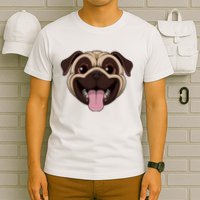 Happy Pug Funny Tongue T-Shirt