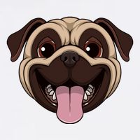 Happy Pug Funny Tongue T-Shirt