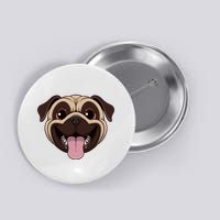Happy Pug Funny Tongue Button