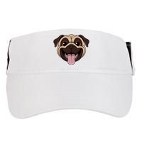 Happy Pug Funny Tongue Adult Drive Performance Visor