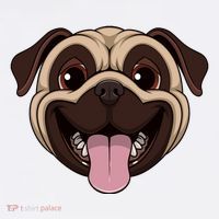 Happy Pug Funny Tongue Magnet