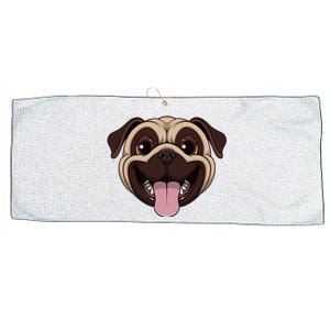 Happy Pug Funny Tongue Large Microfiber Waffle Golf Towel