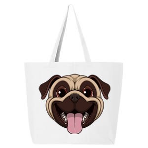 Happy Pug Funny Tongue 25L Jumbo Tote