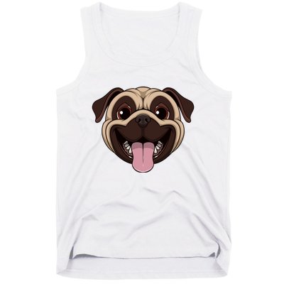 Happy Pug Funny Tongue Tank Top