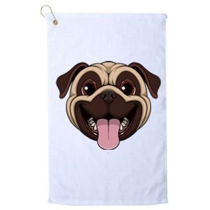 Happy Pug Funny Tongue Platinum Collection Golf Towel