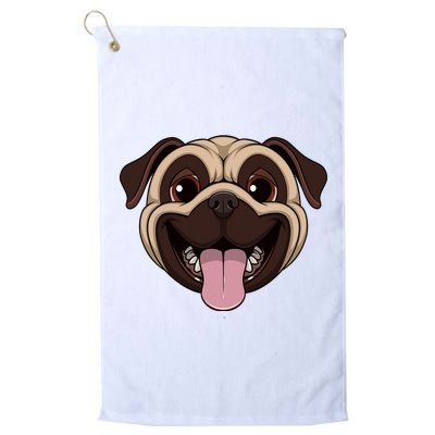 Happy Pug Funny Tongue Golf Towel