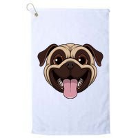 Happy Pug Funny Tongue Golf Towel