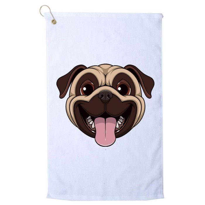 Happy Pug Funny Tongue Golf Towel