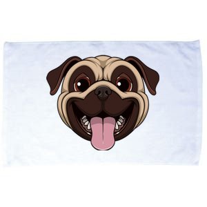 Happy Pug Funny Tongue Microfiber Hand Towel